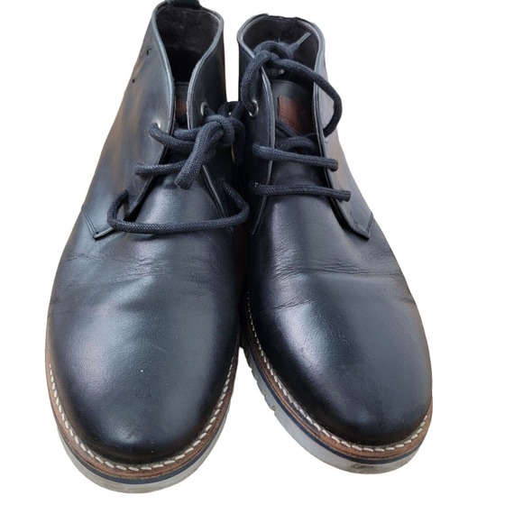 Ortiz & Reed Heritage Leather Chukka Boots Mens Size 10 Lace Up Black Arms - Picture 4 of 10